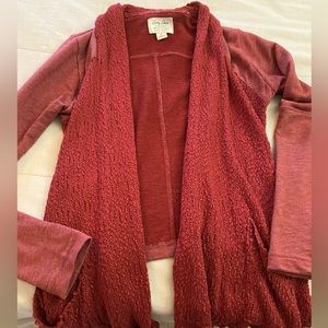 Lucky small red mixed cardigan